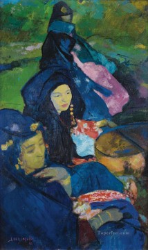 LES DANSEUSES DE GUEDRA Jacques Majorelle Orientalista Modernista Árabe Pinturas al óleo